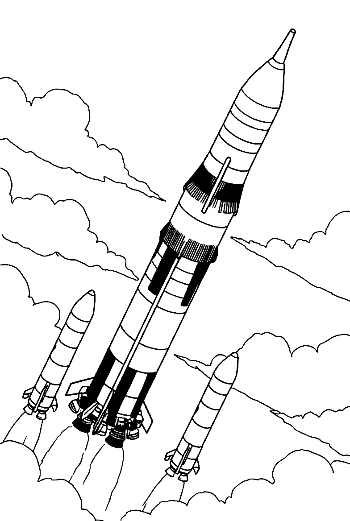 Saturn V Rocket Launch Outline
