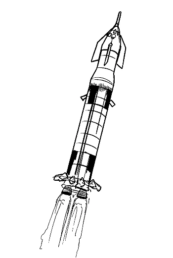 Start der Saturn V-Rakete