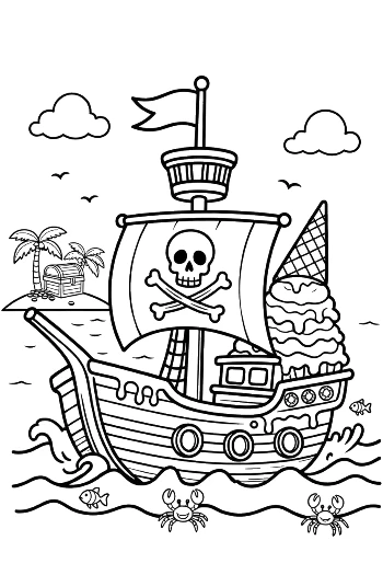 Easy Pirate Ship for Kids Printable