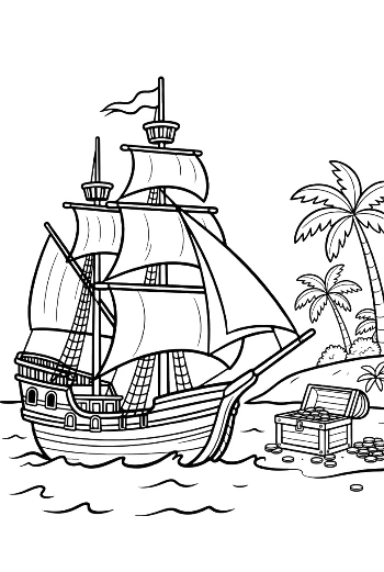 Easy Pirate Ship Printable