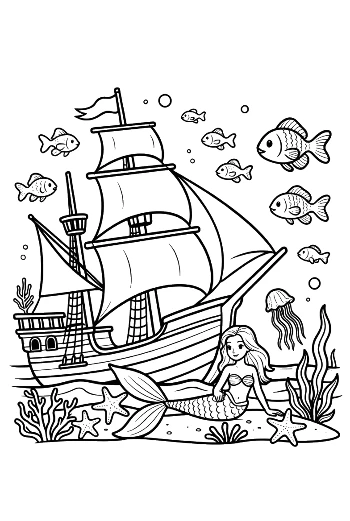 Pirate Ship Coloring Sheet Printable