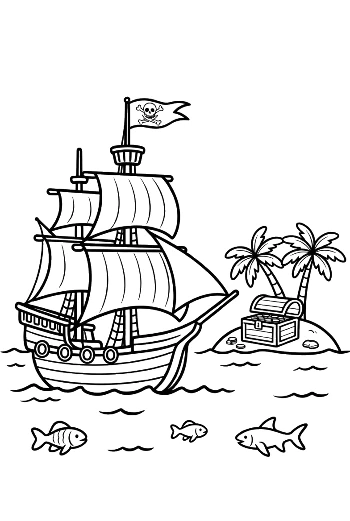 Pirate Ship for Kids Printable