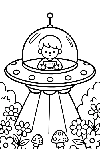 Cute UFO Printable