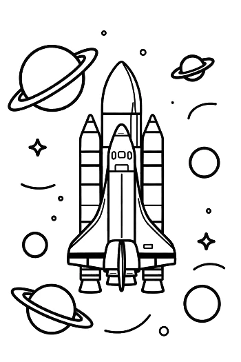 Easy Space Shuttle Printable