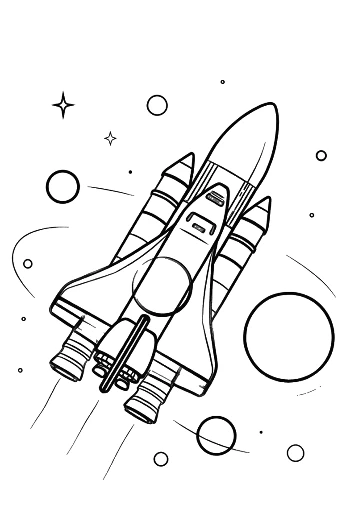 Free Space Shuttle Coloring Sheet Printable
