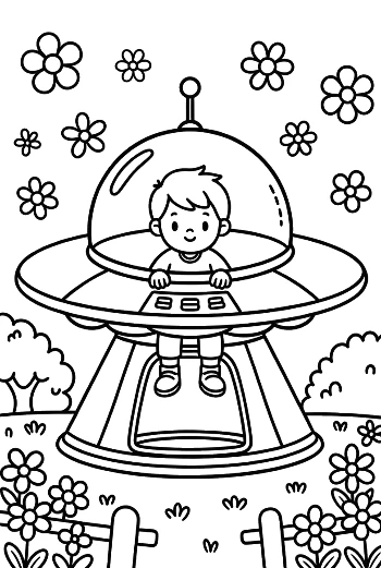 Free UFO for Kids Printable