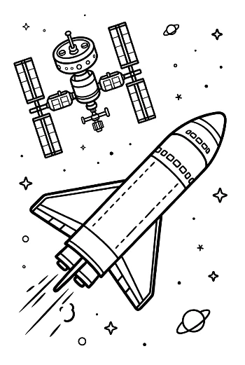 Space Shuttle Coloring Sheet Printable