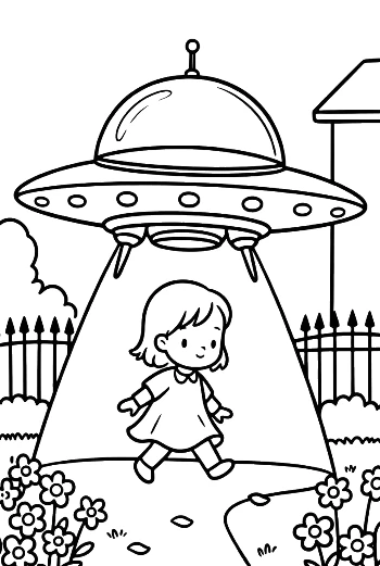 UFO to Color Printable