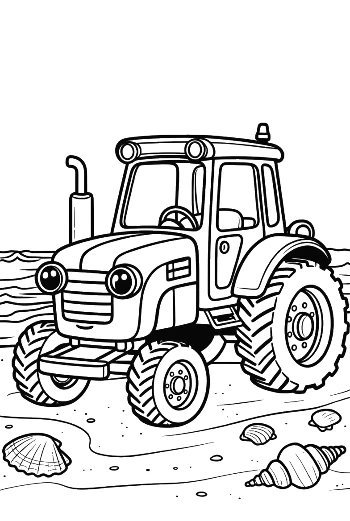 Powerful Agricultural Tractor Ready for a Day of Farming Printable