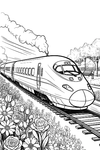 Easy Bullet Train Printable