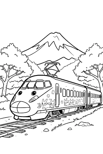 Free Bullet Train for Kids Printable
