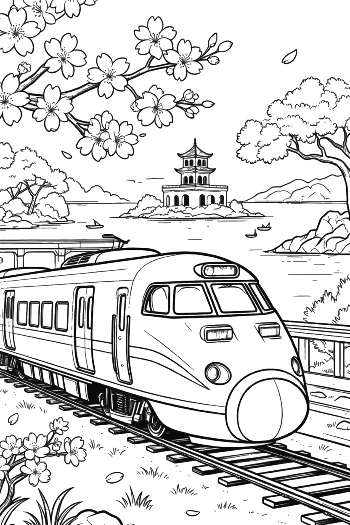 Free Bullet Train Printable